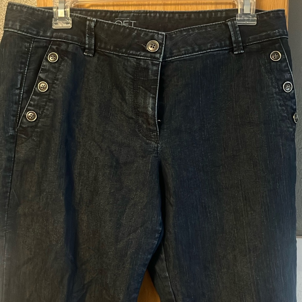 High waisted sailor trouser style denim